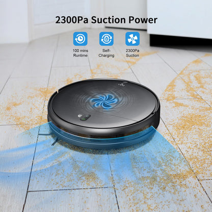 MAMNV Robot Vacuum and Mop,2 in 1 for Carpet & Hard Floor,Robotic Vacuum Cleaner with Alexa/Voice/App,Powerful & Quiet for Pet Hair,Slim 2.87",Self-Charging & Zigzag Path Cleaning