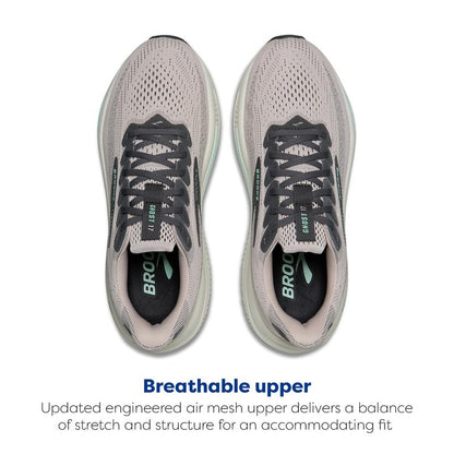 Brooks Women’s Ghost 17 Neutral Running Shoe - Mauve/Yucca/Bluewash - 9 Medium
