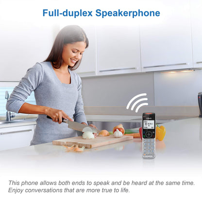VTech VS112-4 Bluetooth 4 Handset Cordless Phone for Home with Answering Machine, Call Blocking, Caller ID, Intercom and Connect to Cell