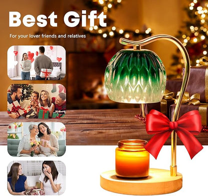 GEEZO Fragrance Candle Warmer Lamp，Electric Candle Warmer with Timer & Dimmer，Mom Christmas Birthday Gifts for Women, House Warming Gifts New Home Bedroom Decor
