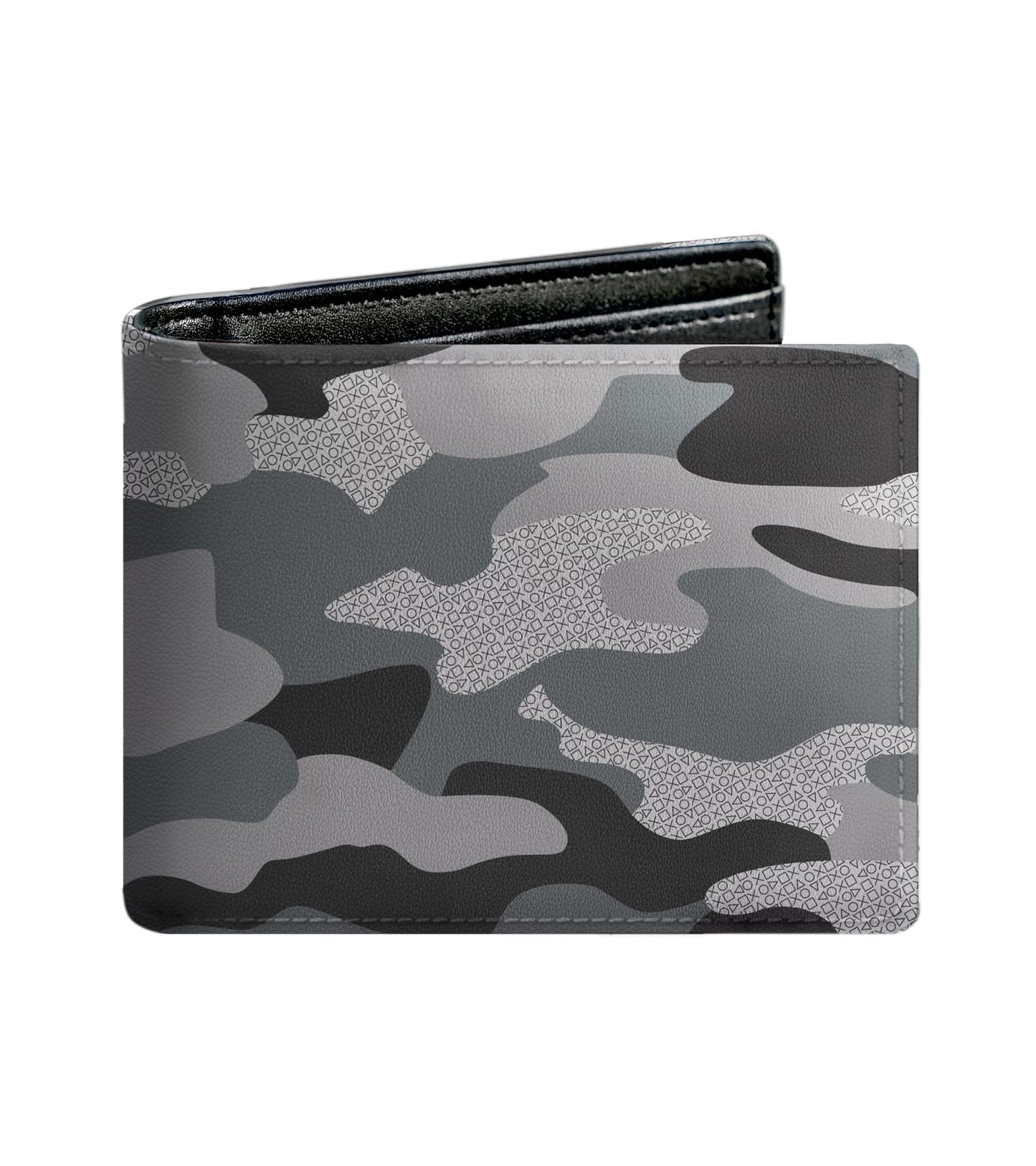 WRIGAEL Credit Card Holder Wallet Rfid Blocking Kids Boys Bifold Teen Cool Cute for Cash with ID Window Cardholder Teenage Teenager, Black Grey