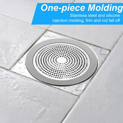 Flat Shower Drain Hair Catcher 5.7in Steel Shower Drain Cover Hair Catcher