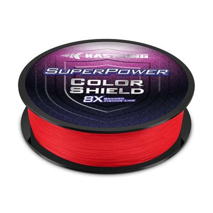 KastKing Superpower ColorShield Braided Fishing Line, Red,65LB,500Yards,X8