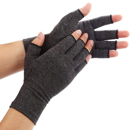 Duerer Arthritis Gloves, Compression Gloves for Women Men, Carpal Tunnel, Rheumatoid, Tendonitis, Fingerless Hand Thumb, Hand Pain, Fingerless Gloves for Computer Typing and Daily Work
