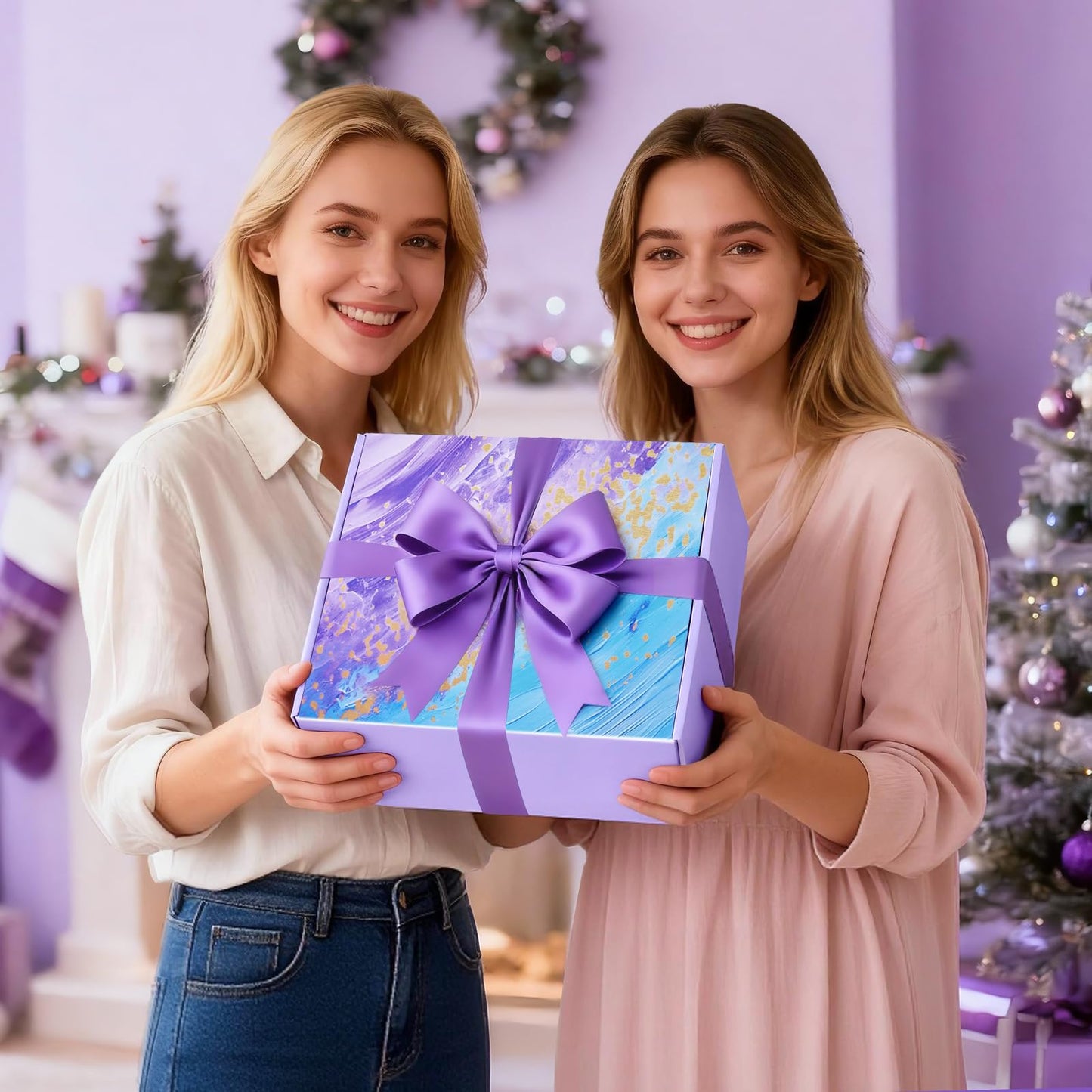 Birthday Gifts for Women Mom Sister Friends Wife Daughter Grandma Her, Lavender Self Care Package Get Well Soon Relaxing Spa Gift Baskets w/Blanket, Unique Christmas Mothers Day Thank You Gifts