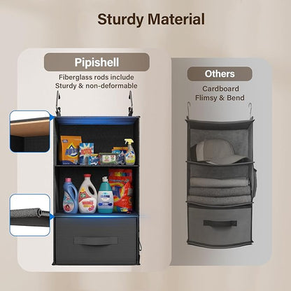 Pipishell 6-Shelf Hanging Closet Organizer
