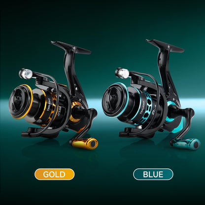 HAUT TON Dolphin Advance Edition Spinning Reel,5.2:1Gear Ratio,22LBS,5+1BB,Backlash Free Bearing,Sealed Drag System,Saltwater,Freshwater Fishing Reels (TGG, 1000)