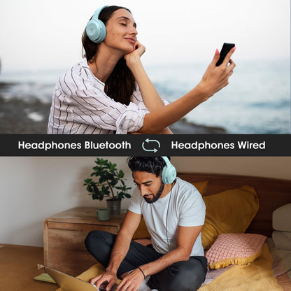 DOQAUS Bluetooth Headphones Over The Ear Wireless, 70H Playtime, 3 EQ Modes, HiFi Stereo with Deep Bass, Memory Foam Comfort for Travel, Gym, Workout, Phone, PC Stocking Stuffers