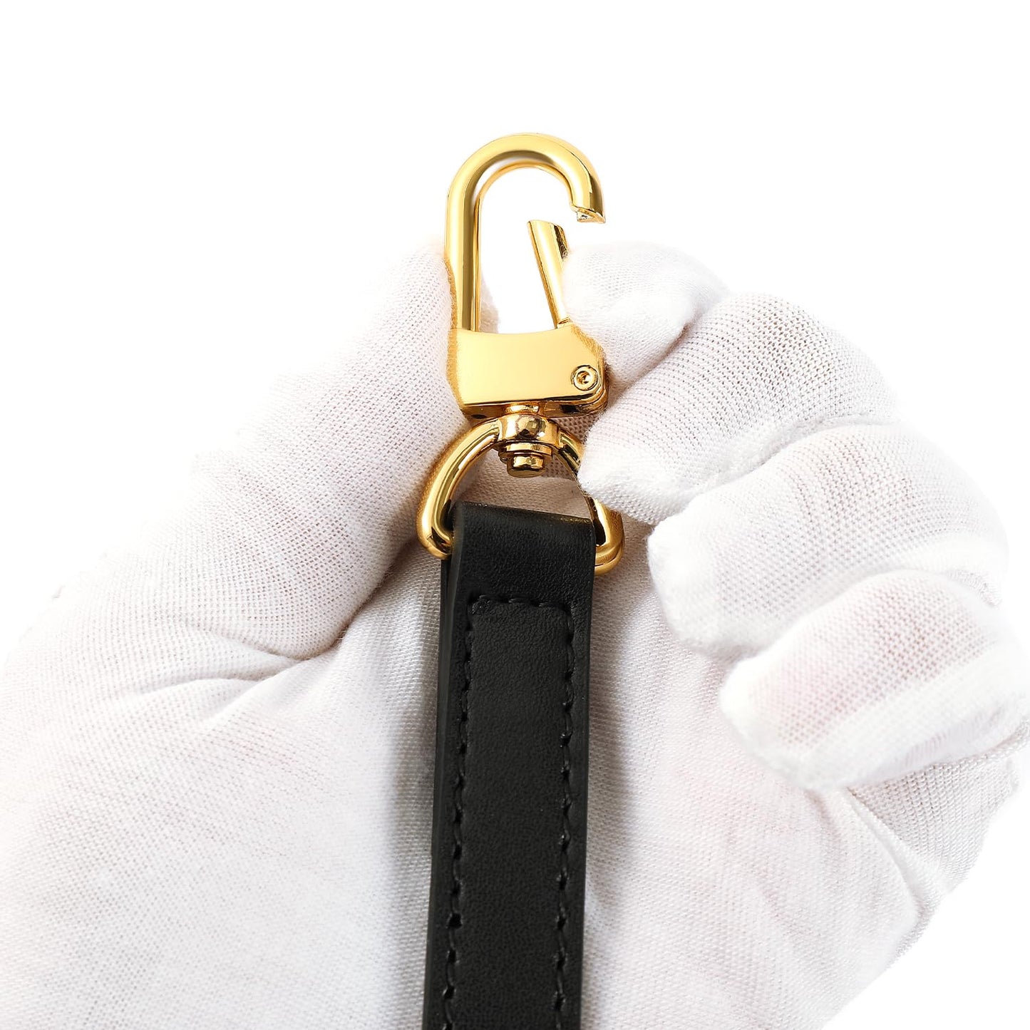 BEUDW Leather Adjustable Shoulder Strap, Used For Replacing Leather Shoulder Strap, Suitable For Handbag Shoulder Strap (width: 0.6in-Black)