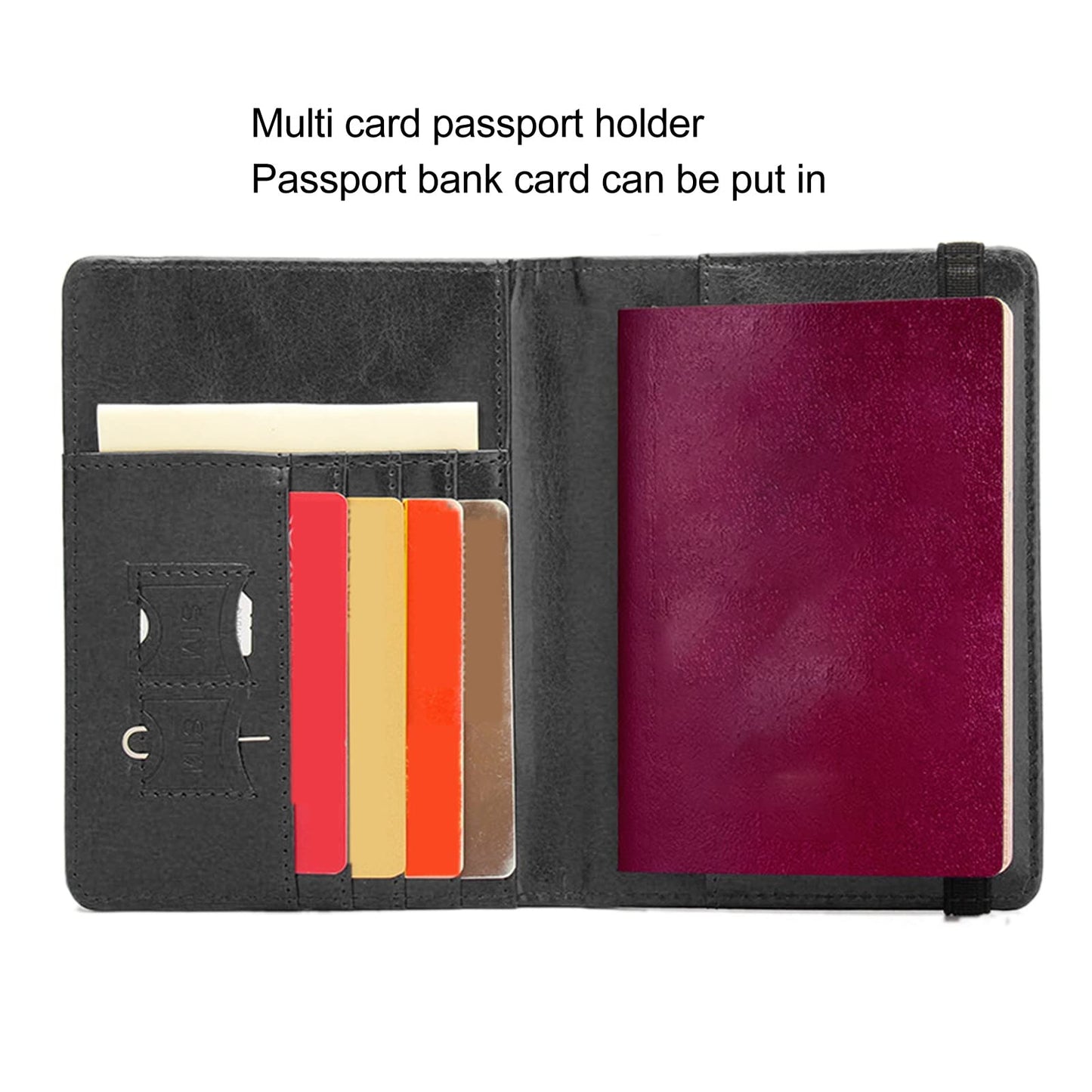 Britain Passport Cover Passport Holder Cover Leather Passport Holder UK Passport Cover for Passport, Business Cards, Credit Cards, Boarding Passes