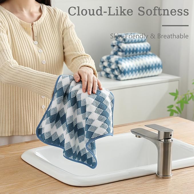 8 Piece Bathroom Towel Set |2 Oversized Bath Towels, 2 Hand Towels, 4