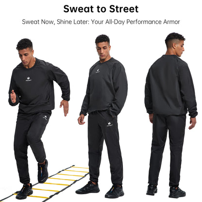 HOTSUIT Sauna Suit Men Anti Rip Sweat Suits Gym Boxing Workout Jackets Pants