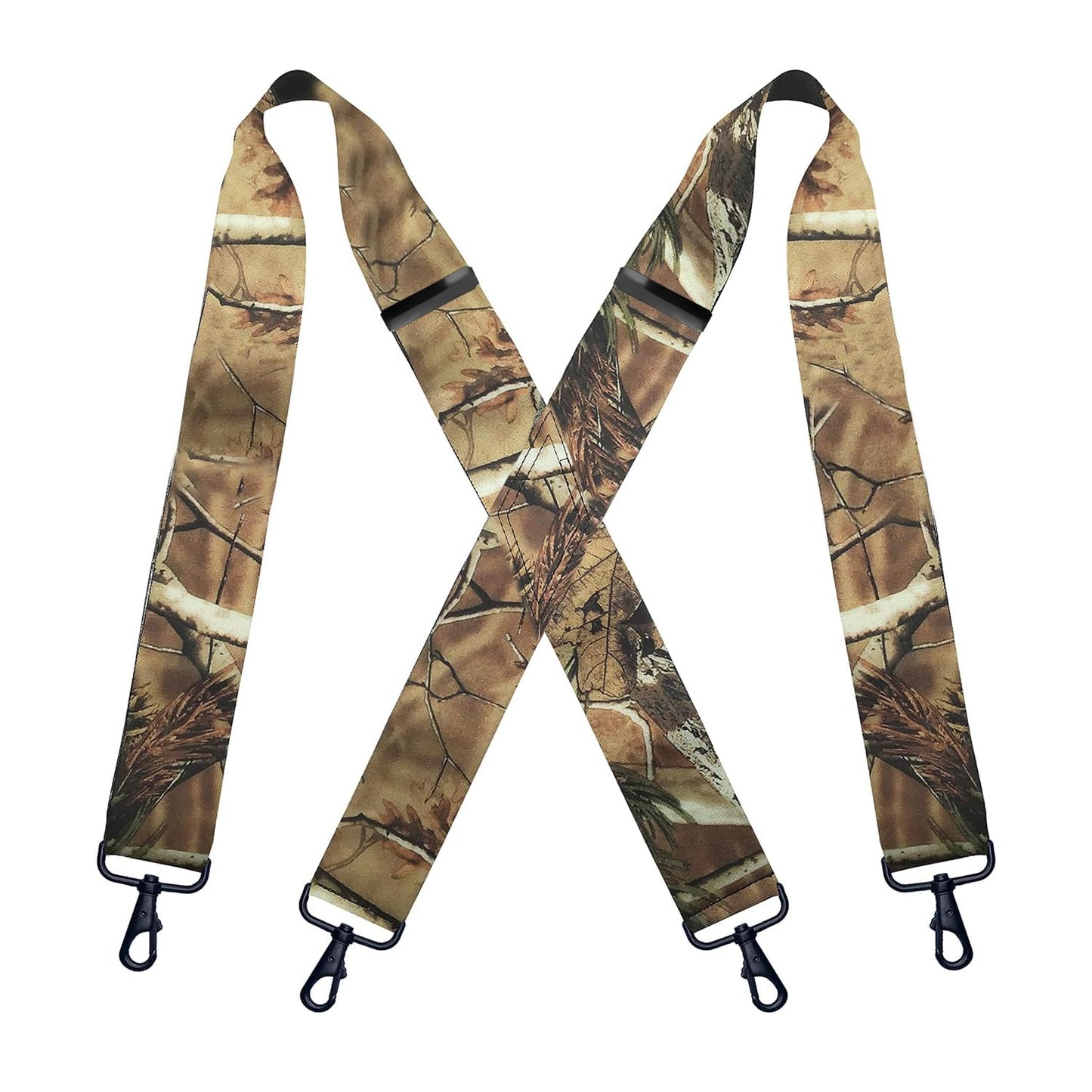 KRICJYH Mens Suspenders Heavy Duty Swivel Hooks Hunting Work Braces Camo Suspenders for Men Big and Tall