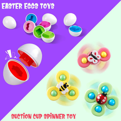 6 in 1 Baby Toys 6 to 12 Months, Montessori Toy for Toddlers 1-3, Infant Teething Babies Toy Stacking Blocks Rings Pull String Toy Sorter Sensory Bin