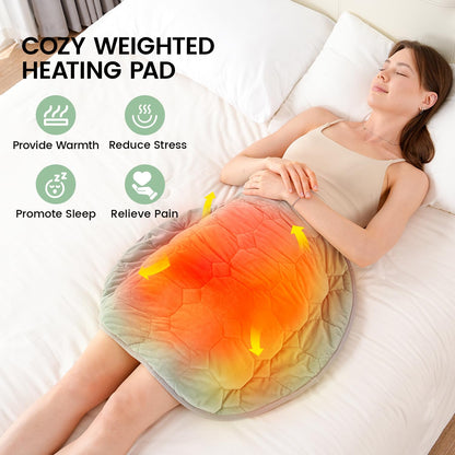immtree Weighted Heating Pad for Deeper Pain Relief, 7lbs XXXL Size(29x24) with Fast Heat Technology, Heated Blankets for Adults, Relief for Back and Shoulder and Knee