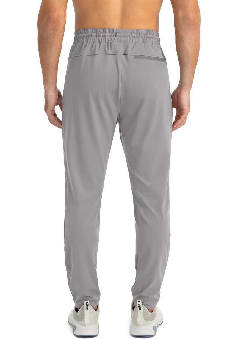 G Gradual Men's Sweatpants with Zipper Pockets Tapered Joggers for Men Athletic Pants for Workout, Jogging, Running (Light Grey, Medium)