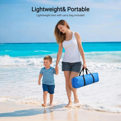 Portable Beach Tent - UPF 50+ UV Protection Sun Shelter for 2-8 People | Easy Setup Waterproof Canopy for Family Picnics & Fishing