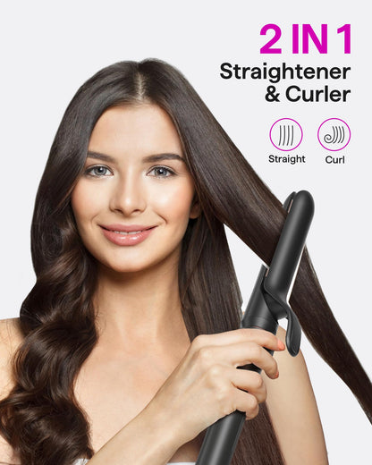 Wavytalk 5 in 1 Curling Iron,Curling Iron Set with Heated Round Brush and 4 Interchangeable Ceramic Curling Wand(0.5”-1.25"), Instant Heat Up,Dual Voltage Hair Curler