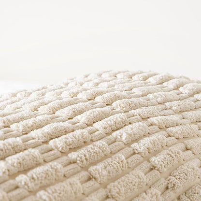 Fancy Homi Tan Long Body Lumbar Decorative Throw Pillow Cover 14x36 Inch for Bed Couch Bedroom Bench, Soft Corduroy Rectangle Solid Pillow Case 35x91 cm, Beige Rustic Farmhouse Boho Room Decor