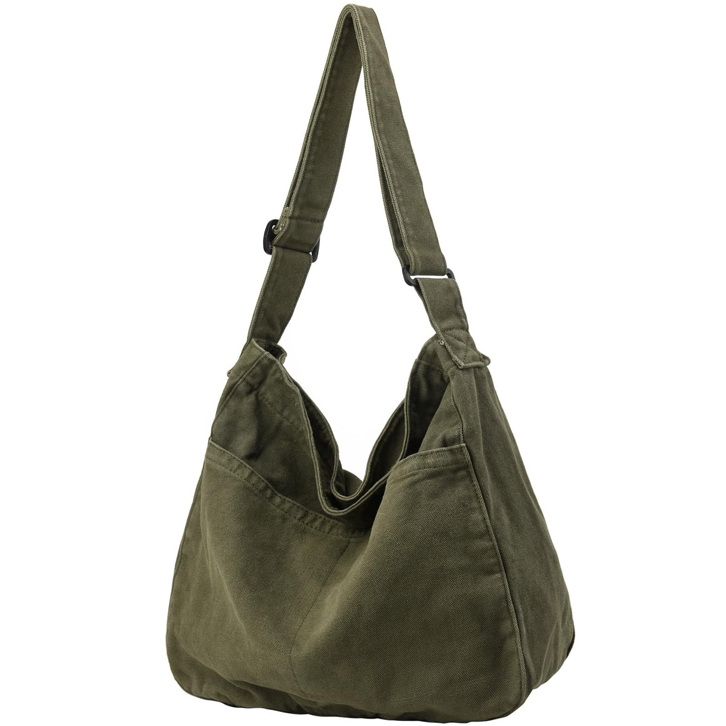 DAINAOTM Canvas Tote Bag Casual Hobo Crossbody Shoulder Bag for Women and Men Large Purse Messenger Bag Travel Work