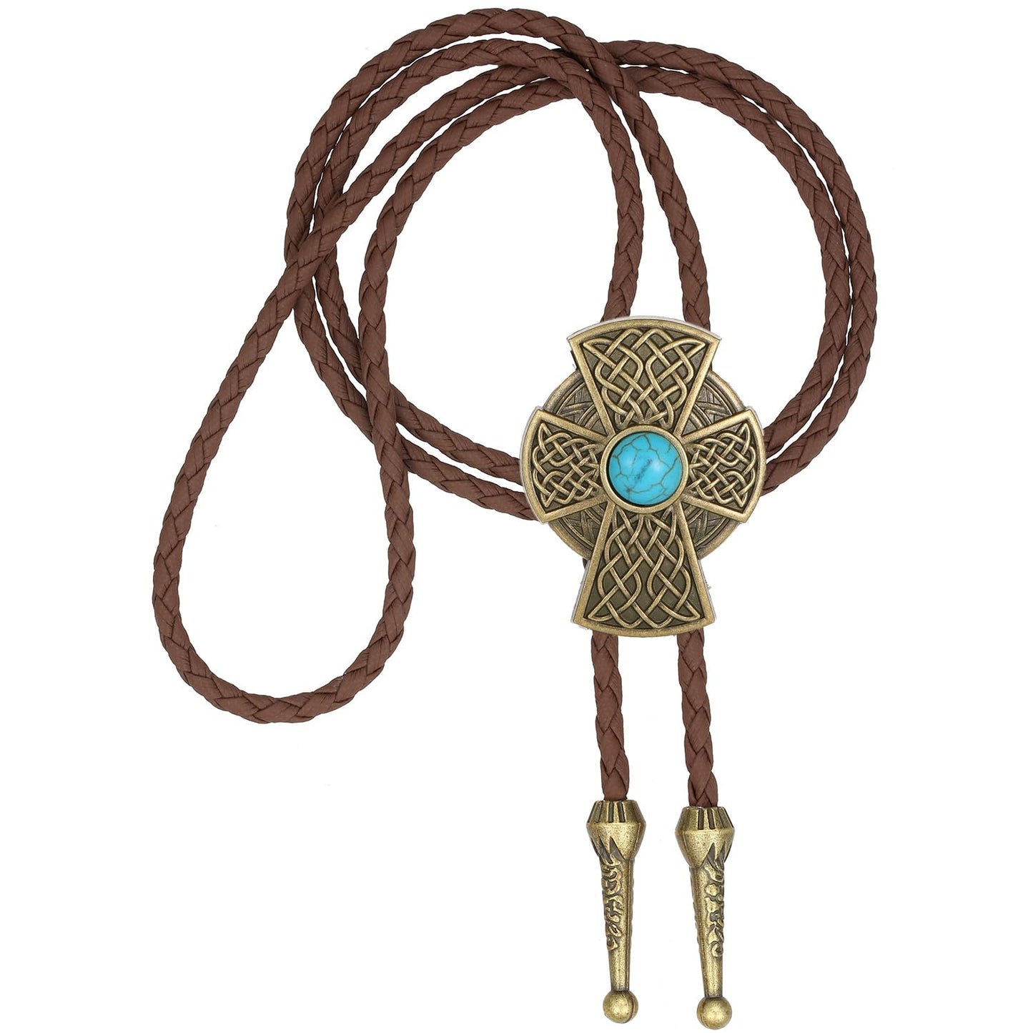AZORA Western Cowboy Bolo Tie for Men Women Adjustable Necktie 3D Cowboy Hat and Boots Tips Bolo Neckties for Concert Custome Accessories