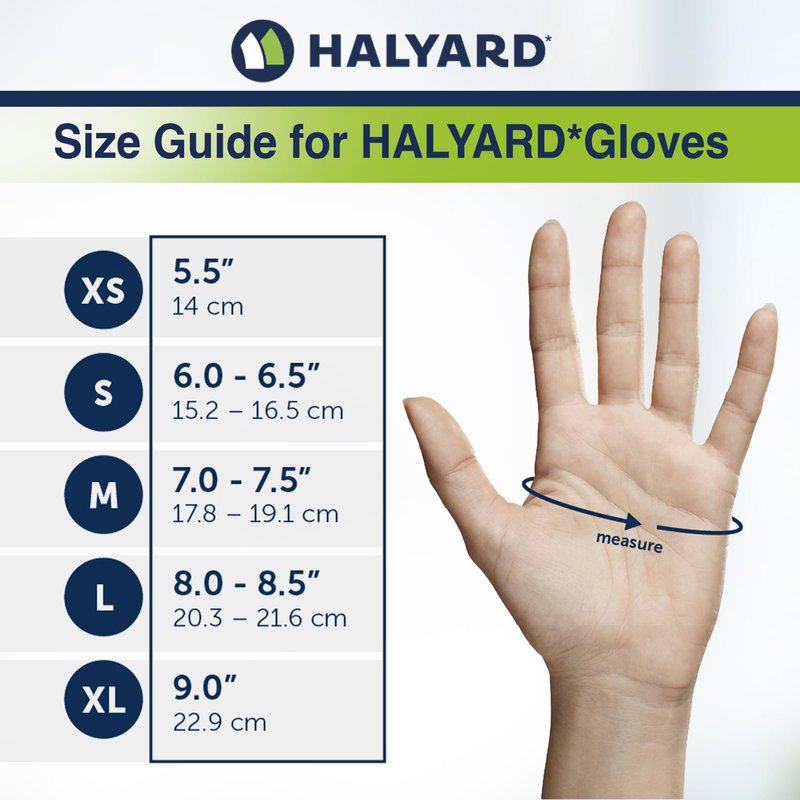 HALYARD Purple Nitrile Gloves Powder Free Disposable Medical Exam Gloves Dental Chemo Protection 5.9 mil 9.5 In Large Purple 55083 (Case of 1000)