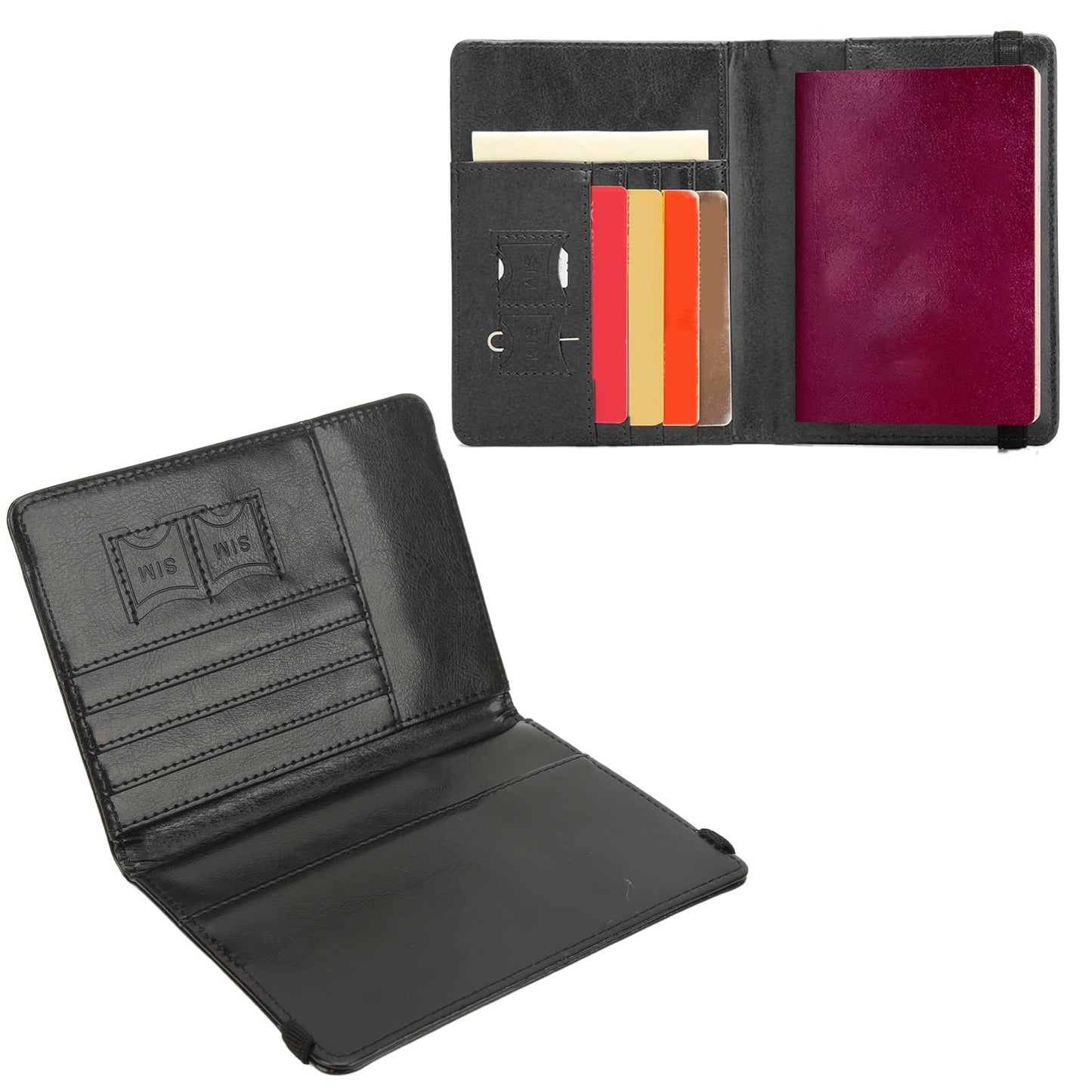 Britain Passport Cover Passport Holder Cover Leather Passport Holder UK Passport Cover for Passport, Business Cards, Credit Cards, Boarding Passes