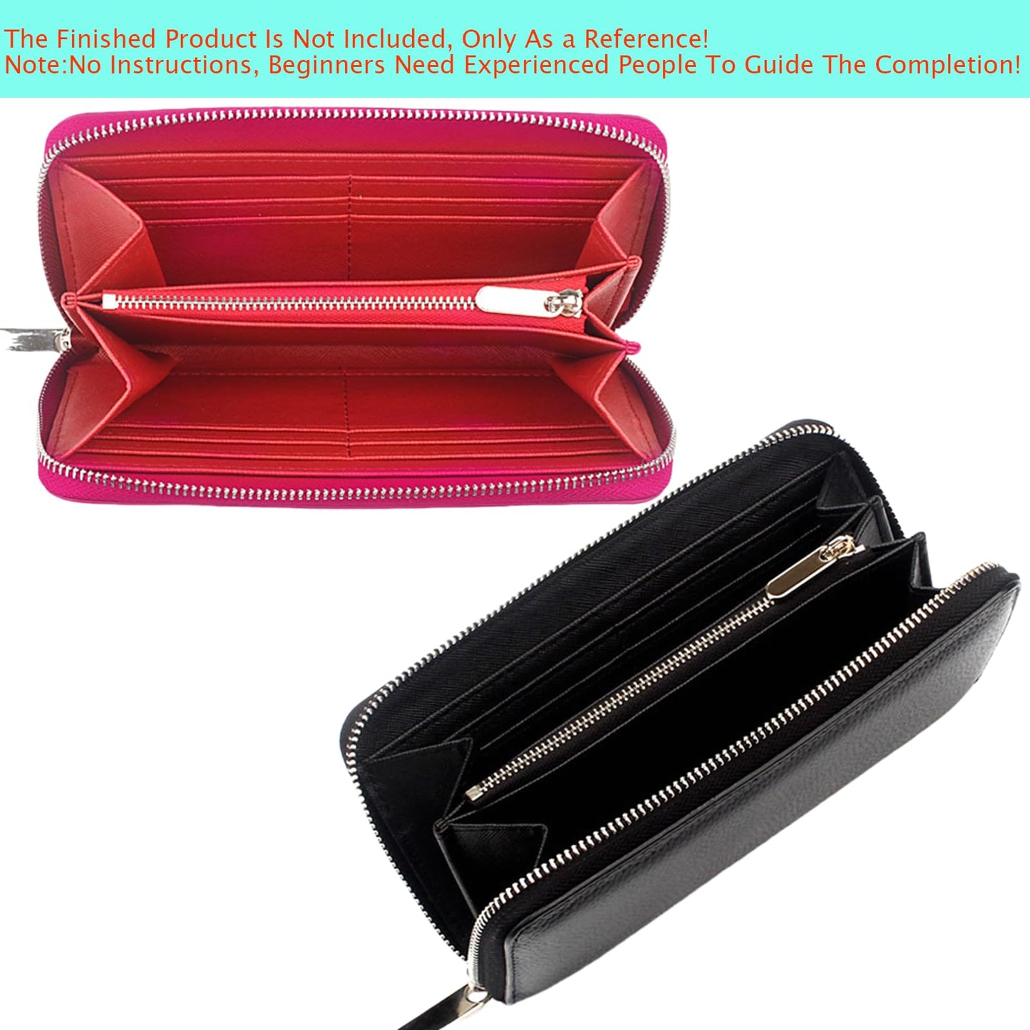 RIVEENY Leather Purse Templates, Acrylic Leather Patterns Templates for Women's Wallet Long Clutch Zip Around Travel Leather Purse