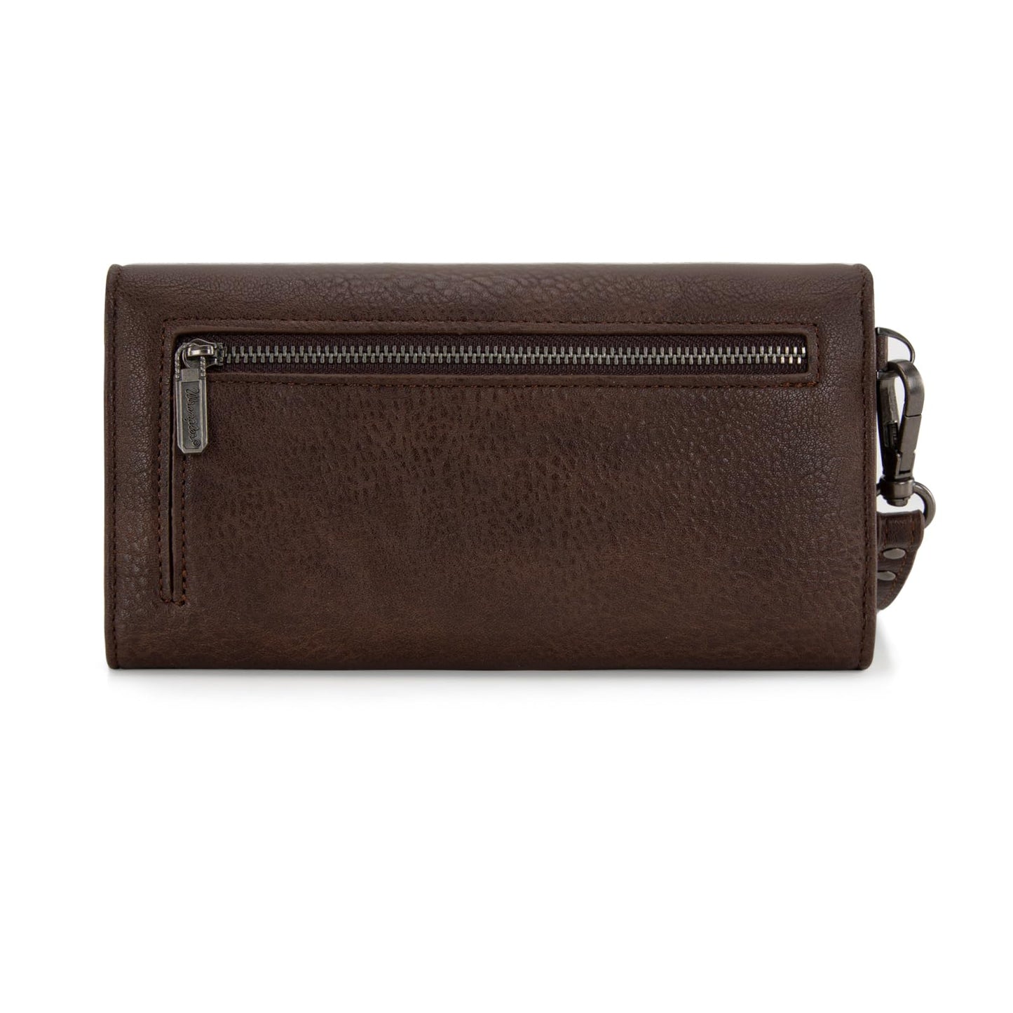 Montana West X Wrangler Women's Wallets Large Wristlet for Woman Ladies Female Trifold Cash Wallet with Wrist Strap and Rfid Lining