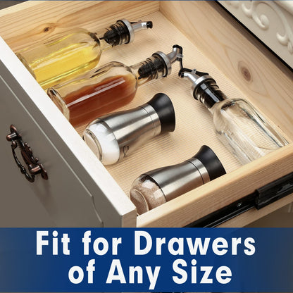 Shelf Liner, Drawer Liner, 12 x 120 Inches Cabinet Liner for Kitchen Cabinets Non-Adhesive Shelf Liners, Waterproof Shelf Paper with Non-Slip, Durable Liners, Clear