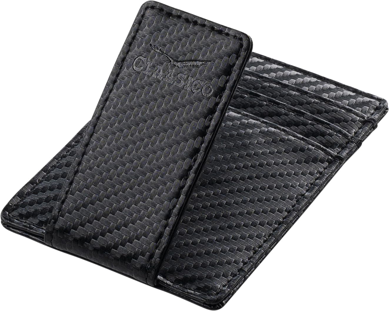 Money Clip Leather Wallet For Men Slim Front Pocket RFID Blocking with Super Strong Magnetic