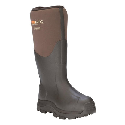 Dryshod Men's Overland Premium Outdoor Sport Hi Boot | Rubber | Waterproof | Brown |Size 10