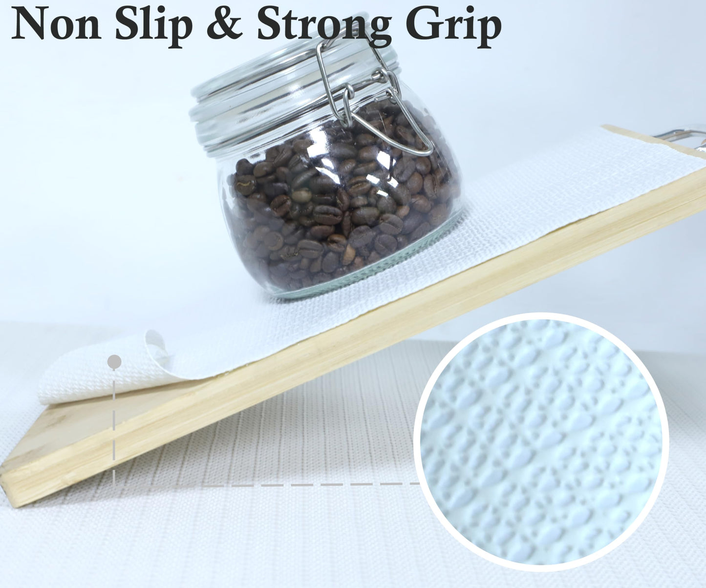 Shelf Liners for Kitchen Cabinets 15 Inch Wide X 20 Ft Non Adhesive Cabinet Drawer Liner Non Slip Water Oil-Proof Pantry Shelves Liner for Strong Grip Closet Cupboard Refrigerator Mat Bathroom