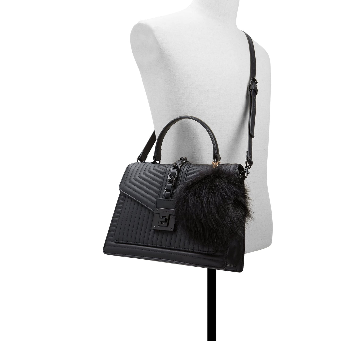 ALDO Women's Regular Jerilini Top Handle Bag, Black