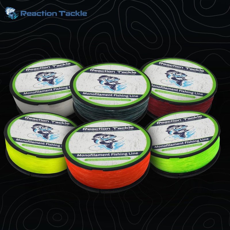Reaction Tackle Monofilament Fishing Line - Premium Nylon Mono Line, Strong & Abrasion-Resistant, Low Memory for Smooth Long Casts - Freshwater & Saltwater - Blue Camo | 60lb (260 Yards)