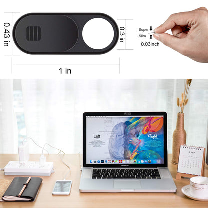 Webcam Cover,3 PCS Camera Cover Slide, Ultra-Thin Webcam Cover Slide Compatible for Laptop Desktops, MacBook, PC, Tablet, Cell Phone and more Accessories -Protect Your Privacy Security (3-Pack)