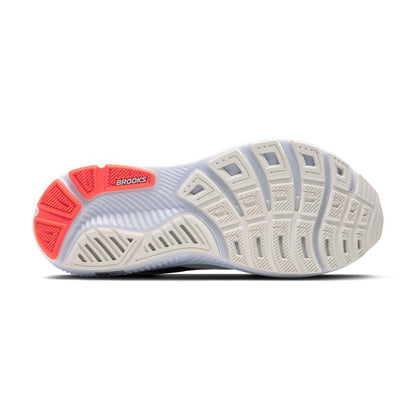 Brooks Men’s Ghost 17 Neutral Running Shoe - White/Pink Clay/Gecko - 12.5 Wide
