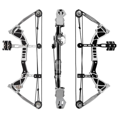 Mini Archery Bow Set Mini Compound Bow Mini Hunting Bow Metal Material Archery RH/LH for Hunting Shooting Practice Archery Fun Games (Style 6)