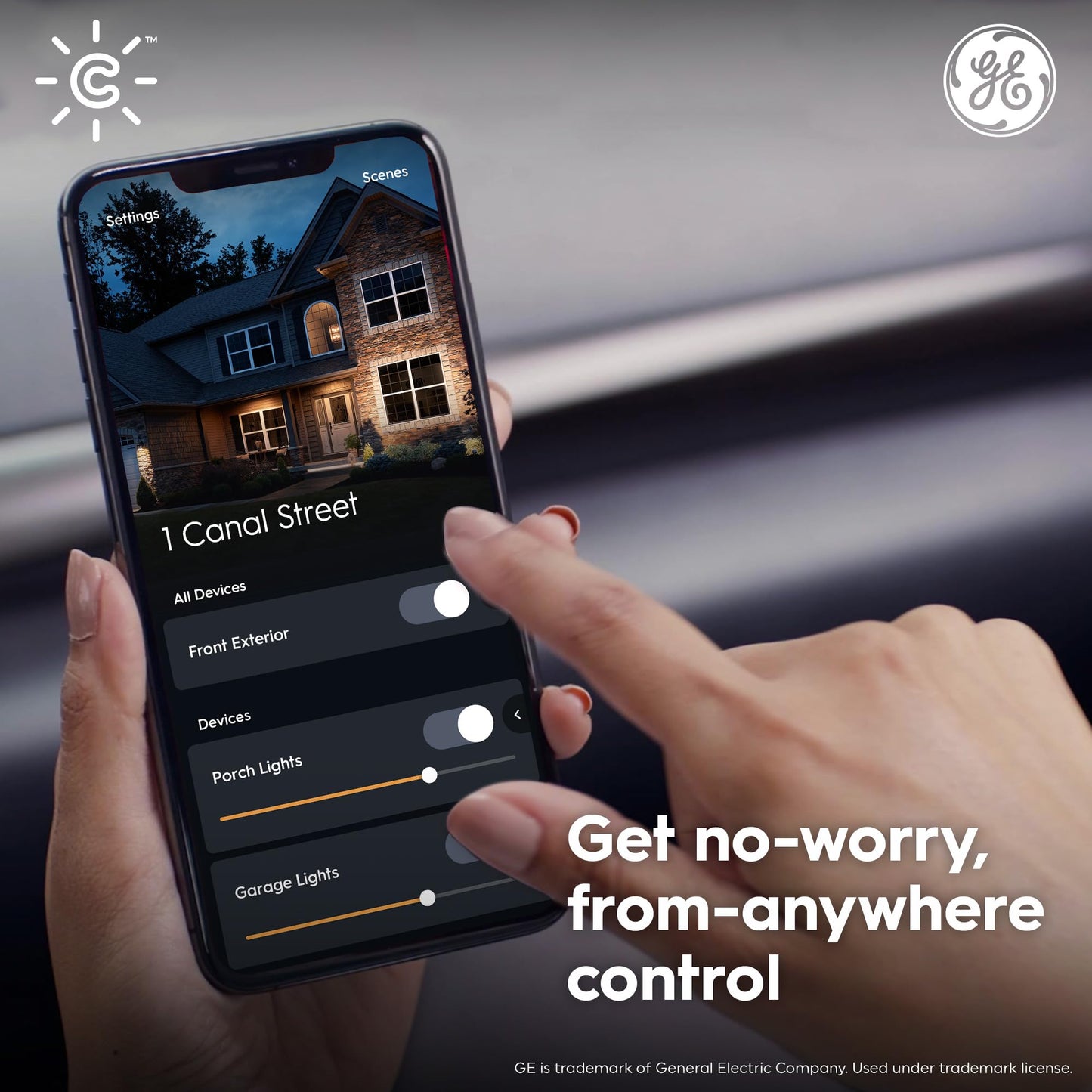 GE CYNC Smart LED PAR38 Flood Light Bulb - WiFi & Bluetooth Color Changing RGB Outdoor Light Bulbs - 90W Equivalent, Compatible with Alexa & Google Home - Dimmable, Long Lasting, Tuneable - Pack of 2