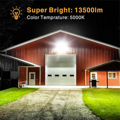 STASUN 150W 15000lm Dimmable LED Flood Light Outdoor, Flying Series Pro - 3 Panel 330° Lighting Angle, 6000K, IP66 Exterior Floodlights for Backyard, Stadium, Arena, Court, Commercial, Parking Lot