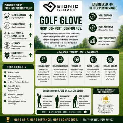Bionic Men's StableGrip with NaturalFit 2.0 Golf Glove with Dual Expansion Thumb for Best Fit - Premium Cabretta Leather… (Gray, Medium/Large, Left)