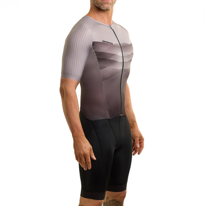 Synergy Pro 3.0 Men's Triathlon Short Sleeve Trisuit (Coal 3.0, Small)