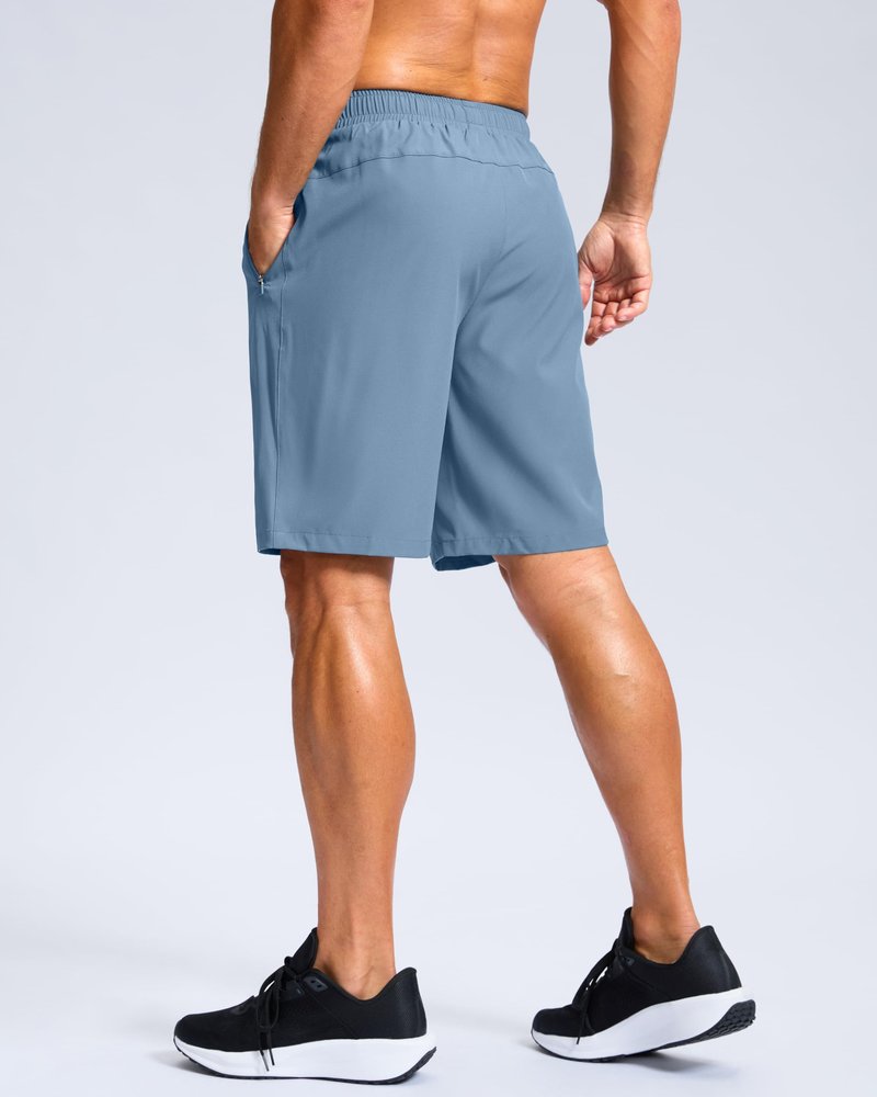 Men's Athletic Running Shorts with Zipper Pockets Quick Dry 7"/ 5"/ 9" Workout Gym Shorts for Basketball Hiking(Federalblue,9XS)