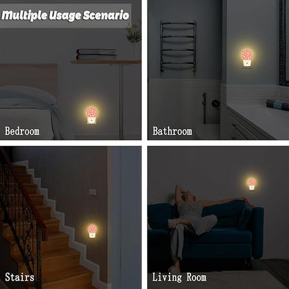 Valentine's Day Love Words and Arrow Night Light for Kids, Red Love Hearts Night Light Plug in with Dusk to Dawn Sensor,0.5w Energy Saving Nightlight for Hallway Stairway Kitchen Bedroom
