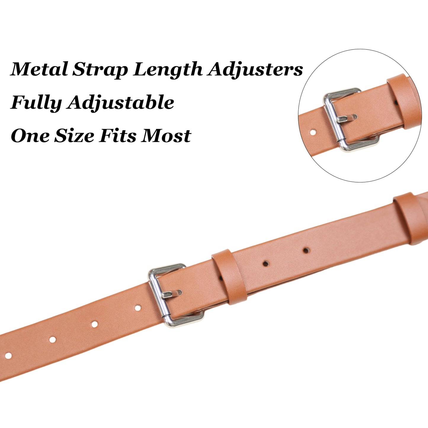 CONLIKE Leather Suspenders for Men Heavy Duty Mens Suspenders for Jeans Dress Pants Groomsmen Gift Wedding Y Back Design Adjustable with Metal Hooks, Brown