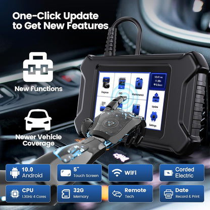 MUCAR CS90 OBD2 Scanner Diagnostic Tool with 28+ Reset Service, Engine Powertrain Car Scanner, ABS Code Reader Scan Tool for Car, Auto VIN, Lifetime Free Update