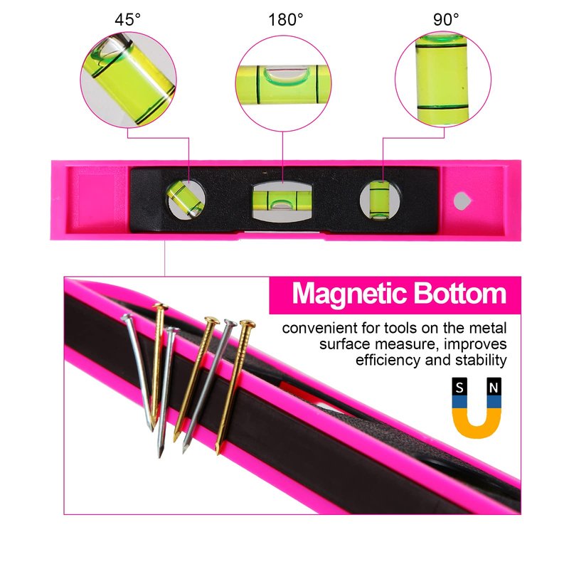 TOYIEW Picture Hanging Kit, 315pcs Hanging Hardware with Hooks, Wire, Nails, D Ring, Wall Hanging Kit with Hangers, Magnetic Level and Small Pink Claw Hammer, nails for hanging pictures for Home Decor