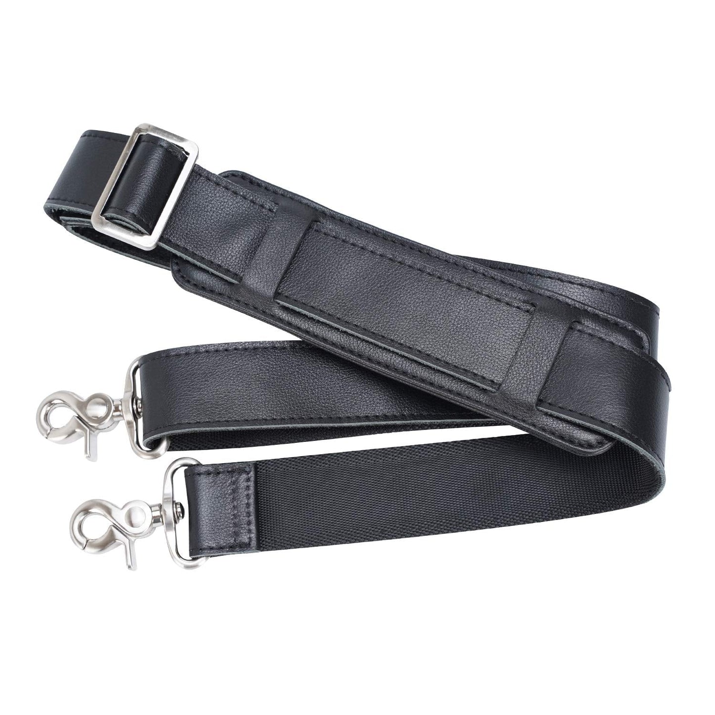 Polare Real Italian Leather Adjustable Replacement Shoulder Strap with Metal Hook for Briefcase Messenger Shoulder Duffel Bag