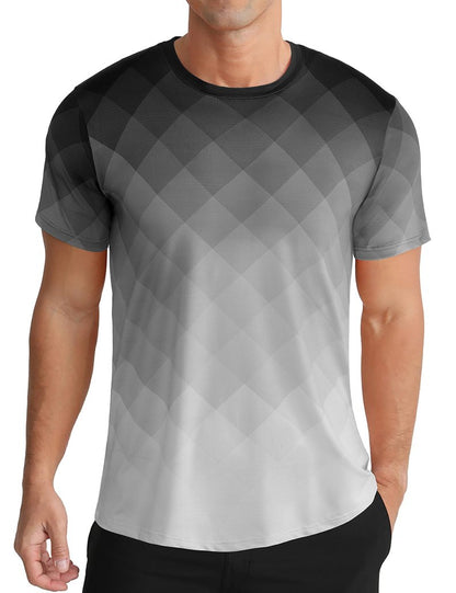 Men's Athletic T-Shirt Performance Gym Shirt Quick Dry Moisture Wicking for Running Workout Outdoor Activities Short Sleeve Lightweight Tops