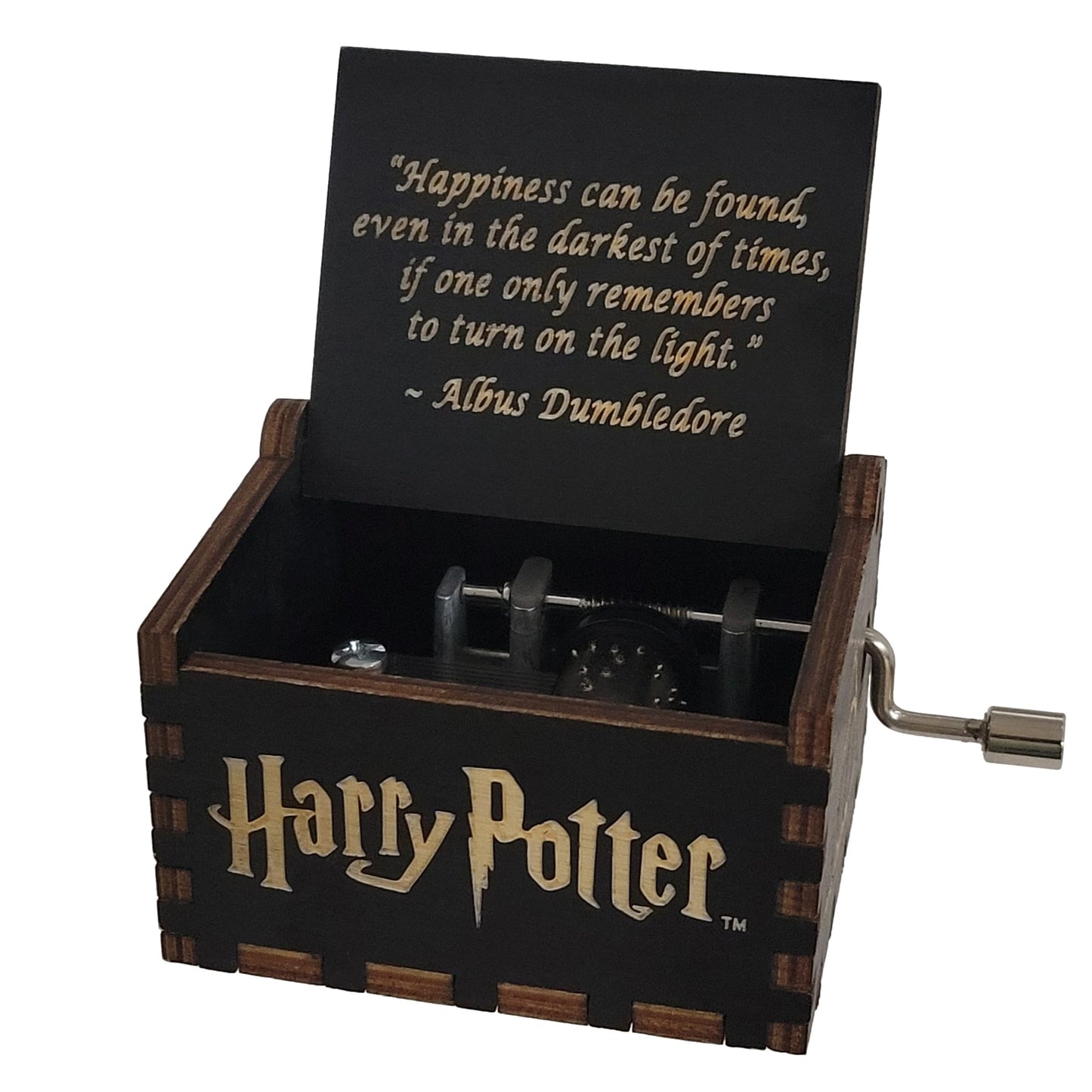 TheLaser'sEdge, Harry Potter Mini Music Box with Hedwig's Theme song, Gifts for Women, Birthday, Christmas (Black)